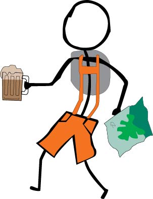 Orange Lederhosen